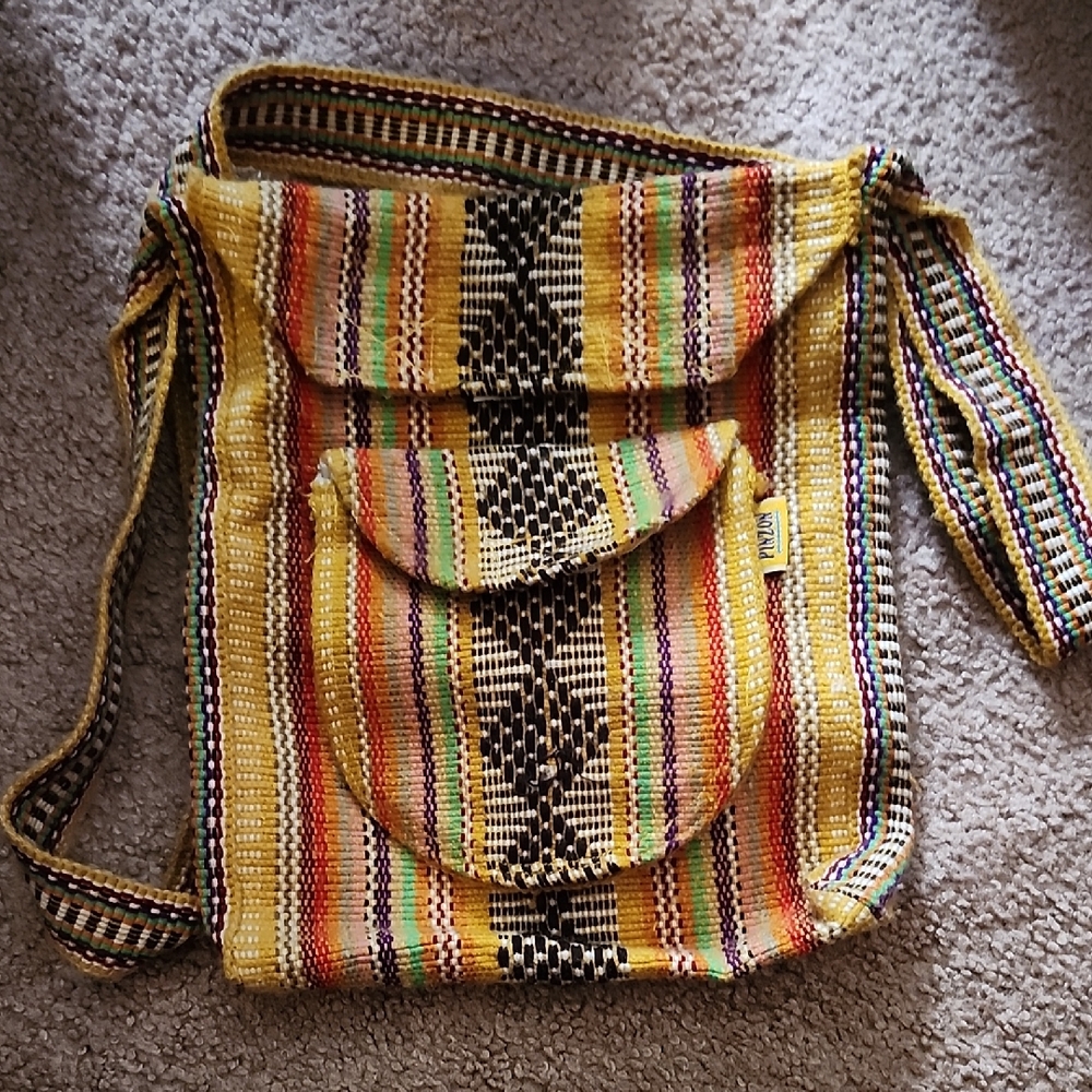 Colorful Woven Shoulder Bag
